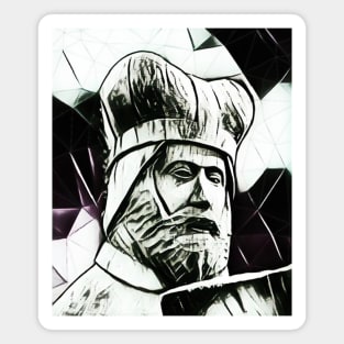 Geoffrey of Monmouth Blackand White Portrait | Geoffrey of Monmouth Artwork 3 Magnet